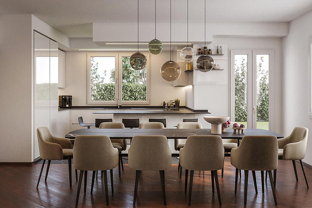 progetto arredo villa arese lineaotto